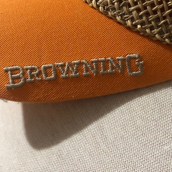 Co Ed Browning Tan Straw Cap w Orange bill and band - Picture 5 of 5